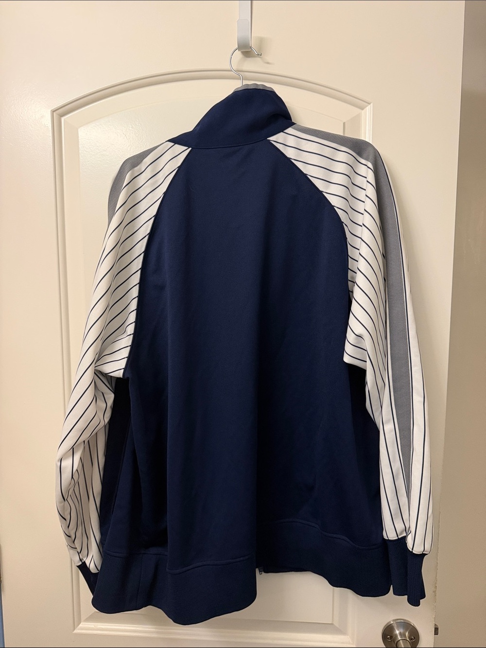 Navy & White Track Jacket - Picture 2 of 3